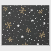 Christamas Snowflakes Matte Wrapping Cadeaupapier (Vlak)