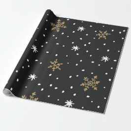 Christamas Snowflakes Matte Wrapping Cadeaupapier