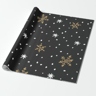 Christamas Snowflakes Matte Wrapping Cadeaupapier