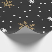 Christamas Snowflakes Matte Wrapping Cadeaupapier (Hoek)