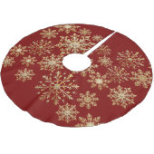Christams Gold and Red Snowflake Wrapping paper Kerstboom Rok (Gekanteld)