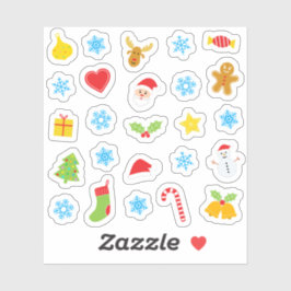 Christams kleurig patroon sticker