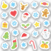 Christams kleurig patroon sticker (Voorkant)