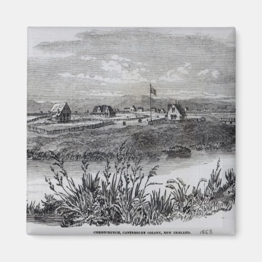 ChristChurch, Canterbury Colony, Nieuw-Zeeland Magneet (Voorkant)