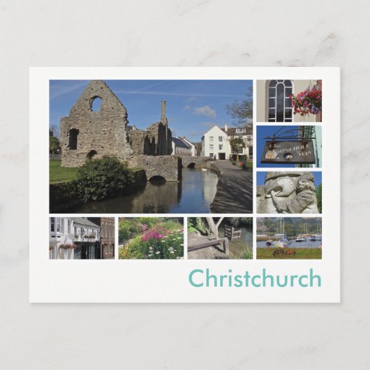Christchurch multi-afbeelding briefkaart (Voorkant)