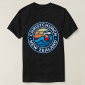 ChristChurch - Nieuw - Zeeland -  geluidsgolven de T-shirt (Design voorkant)