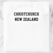Christchurch Nieuw-Zeeland ovale stickers (Tas)