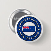ChristChurch Nieuw-Zeeland Ronde Button 5,7 Cm (Voorkant /achterkant)