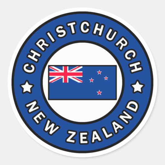ChristChurch Nieuw-Zeeland Ronde Sticker (Voorkant)