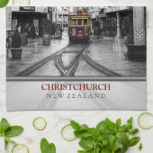 ChristChurch Nieuw-Zeeland Tram Tea Towel Theedoek (Gevouwen)