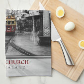 ChristChurch Nieuw-Zeeland Tram Tea Towel Theedoek (Quarter Fold)