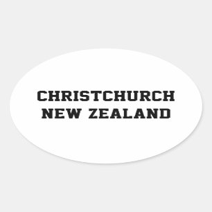 ChristChurch - Nieuw-Zeelandse ovalen Ovale Sticker