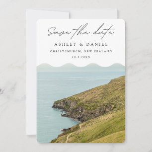Christchurch Save the Date Nieuw-Zeeland Bruiloft Kaart