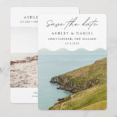 Christchurch Save the Date Nieuw-Zeelandse Trouwda Kaart (Voorkant / Achterkant)