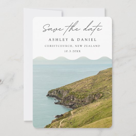 Christchurch Save the Date Nieuw-Zeelandse Trouwda Kaart (Voorkant)