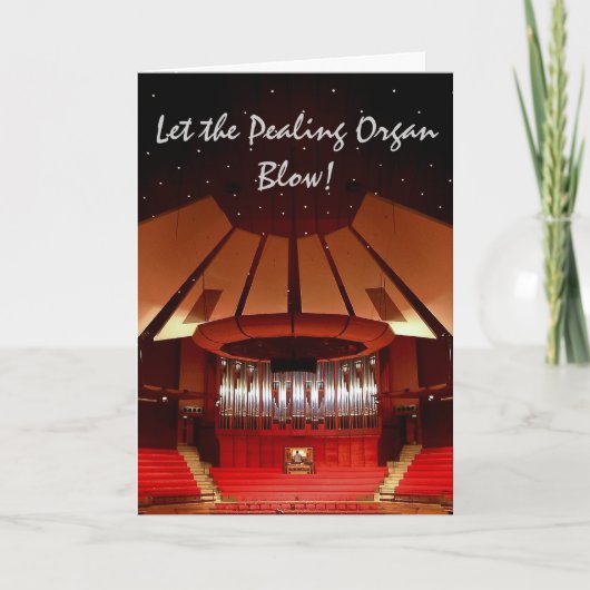 Christchurch Town Hall Orgel Kerstkaart Feestdagen Kaart (Voorkant)