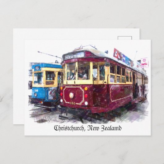 ChristChurch Tram Briefkaart (Voorkant / Achterkant)