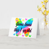 CHRISTELIJK 1 JAAR OUDE VLINDER VERJAARDAG ONTWERP KAART (Gele Bloem)