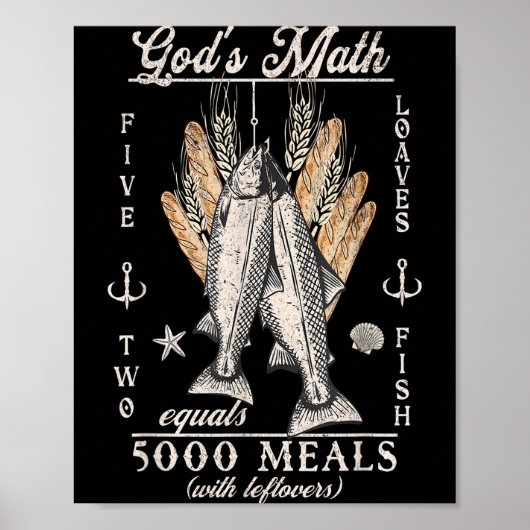 Christelijk 2 Vissen 5 Broden 5000 Tegen _2 Poster (Voorkant)