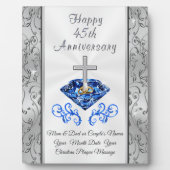 Christelijk 45 jaar Jubileum cadeau voor ouders Fotoplaat (Voorkant)