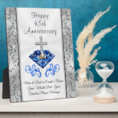 Christelijk 45 jaar Jubileum cadeau voor ouders Fotoplaat (Zijkant)