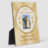 Christelijk 50e Jubileum Plaque Personalized Fotoplaat (Zijkant)