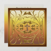 Christelijk 50e Jubileum voor bruiloft Inv Kaart (Voorkant / Achterkant)