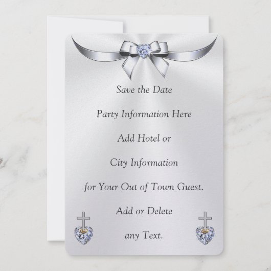 Christelijk 60th Save the Date Jubileum Party Kaart (Achterkant)