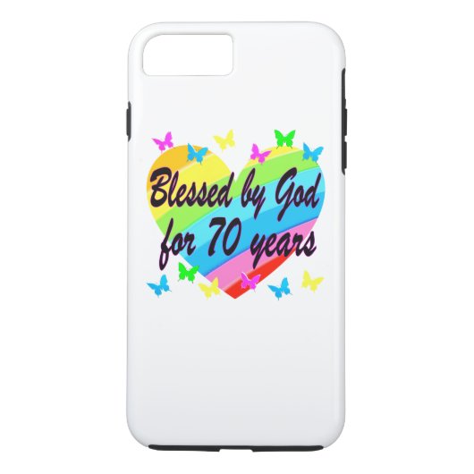 CHRISTELIJK 70E VERJAARDAG HART ONTWERP Case-Mate iPhone CASE (Achterkant)