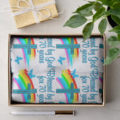 CHRISTELIJK 70E VERJAARDAGSKRUIS EN REGENBOGEN TISSUEPAPIER (Geschenk)