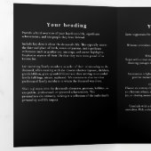 Christelijk 7-Foto Zwart & Wit Moderne Uitvaart Drieluik Programma (Binnenzijde eerst)