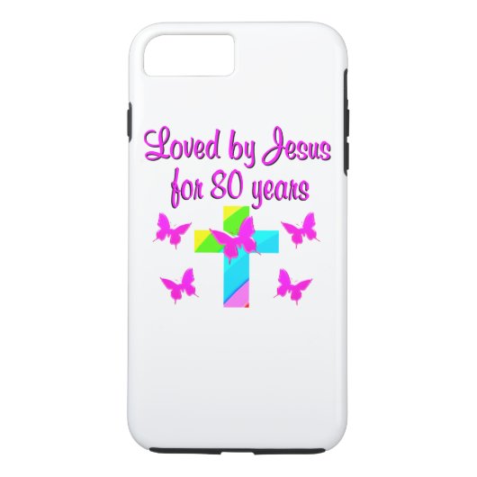 CHRISTELIJK 80E VERJAARDAG CROSS ONTWERP Case-Mate iPhone CASE (Achterkant)