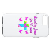 CHRISTELIJK 80E VERJAARDAG CROSS ONTWERP Case-Mate iPhone CASE (Achterkant (Horizontaal))