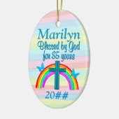 CHRISTELIJK 85E VERJAARDAG GEPERSONALISEERD ORNAME KERAMISCH ORNAMENT (Links)