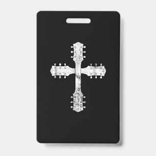 christelijk aanbiddings team gitaar kruis badge