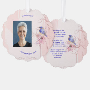 Christelijk aandenken Bluebird tuin Ornament Kaart