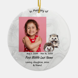 Christelijk aandenken egel kinderen keramisch ornament