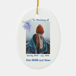 Christelijk aandenken-herinnering Libelle Keramisch Ornament
