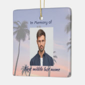 Christelijk aandenken Oceanische Tropische Strand Keramisch Ornament (Links)