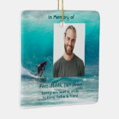 Christelijk aandenken Surfende golven water Keramisch Ornament (Rechts)