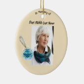 Christelijk aandenken veerpen keramisch ornament (Rechts)