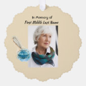 Christelijk aandenken veerpen ornament kaart (Voorkant)
