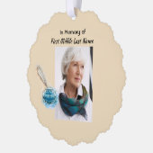 Christelijk aandenken veerpen ornament kaart (Links)