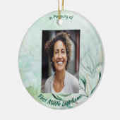 Christelijk aandenken waterverf blad keramisch ornament (Links)