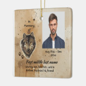 Christelijk Aandenken Wolf Wolven Dier Keramisch Ornament (Links)