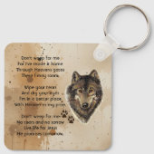 Christelijk Aandenken Wolf Wolven Dier Sleutelhanger (Achterkant)
