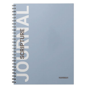 Christelijk aangepast blauw overzicht met scripts notitieboek