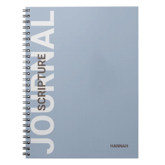 Christelijk aangepast blauw overzicht met scripts notitieboek (Voorkant)