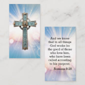 Christelijk aanmoedigingsgebed visitekaartje (Voorkant / Achterkant)