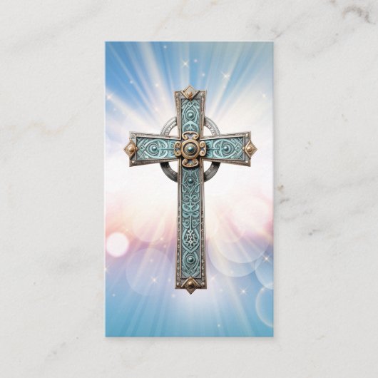 Christelijk aanmoedigingsgebed visitekaartje (Voorkant)